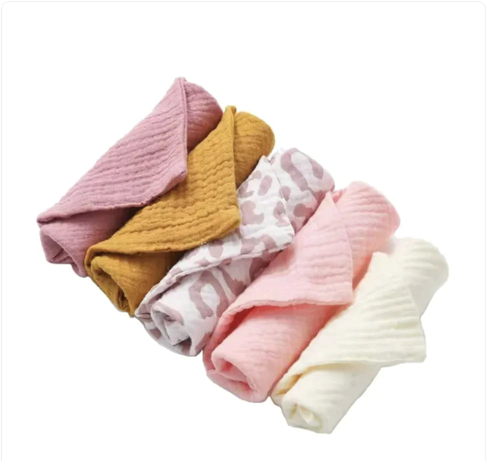 5-Pack Baby Cotton Face Towels